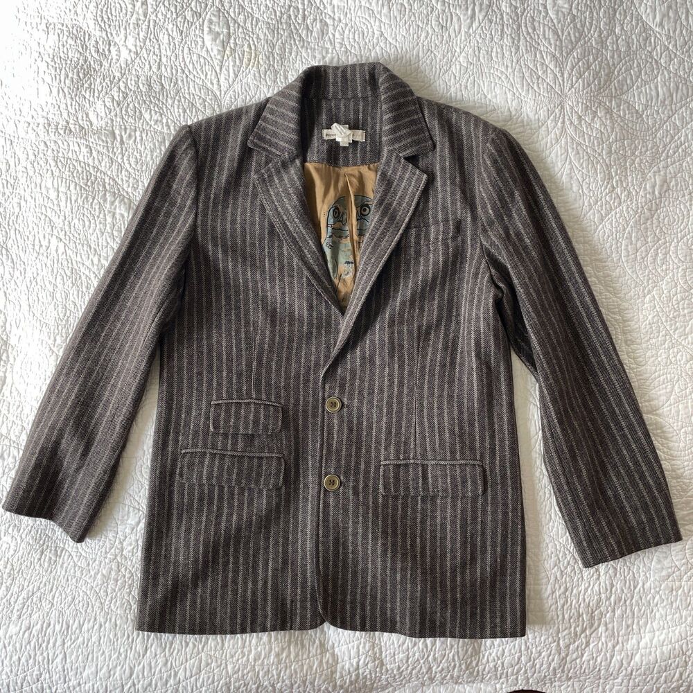 Paper Denim Cloth 2005 Wool Tweed Blazer Sport Coat Mens 2 Gray Brown Classic